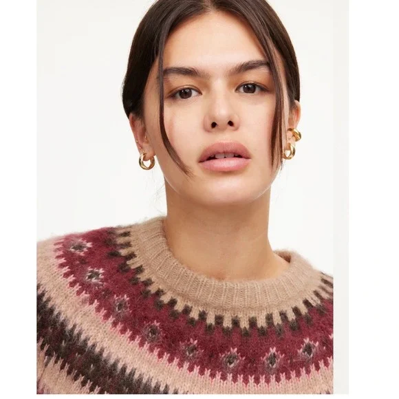 NWT Madewell Sz XXS Fair Isle Alpaca-Blend Sweater $168 - Picture 12 of 13
